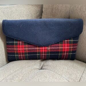 Vintage Burlington plaid clutch purse